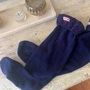 Hunter navy boot socks
